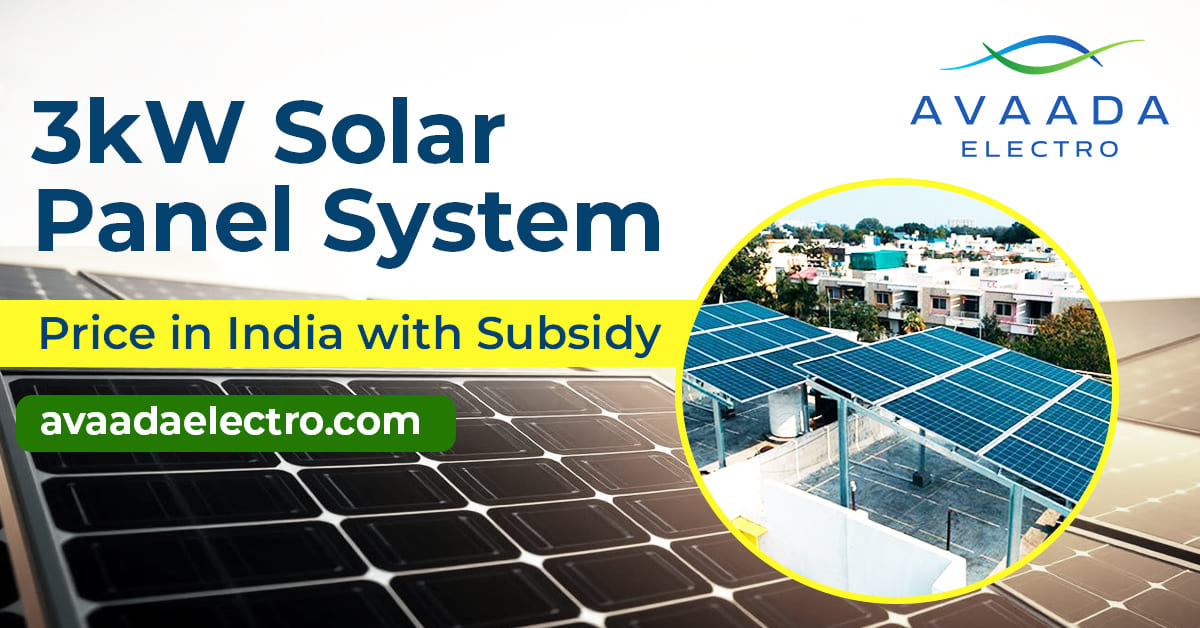 3kW Solar Panel System Price in India with Subsidy