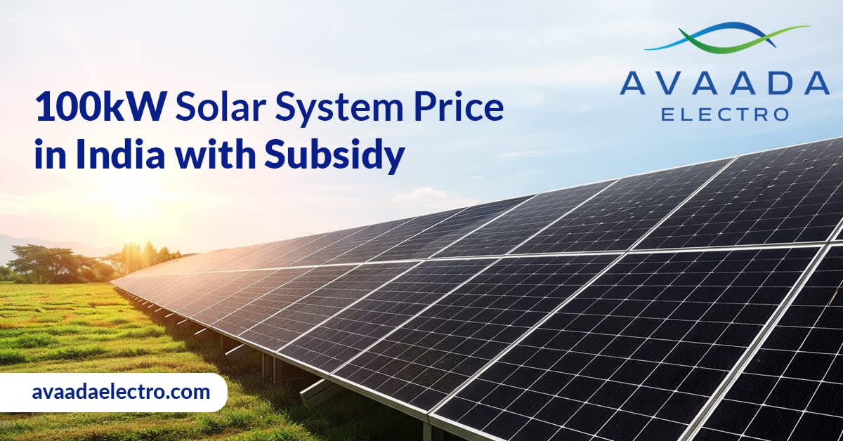 100kW Solar System Price in India with Subsidy